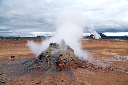 圆锥形火山喷火口